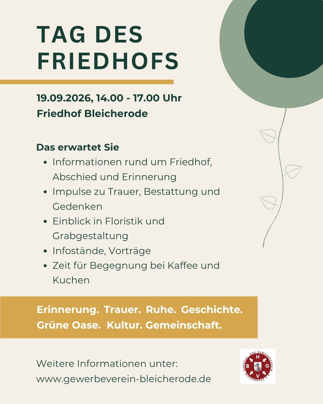 Tag des Friedhofs 2026